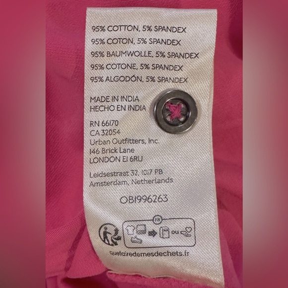 Pilcro Varsity Polo Top Size Small Pink Sleeveless Partial Button Up Pullover - Picture 6 of 15